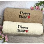 Zestaw ręczników z haftem Mama Idealna. Prezent dla mamy. - obrazek 2
