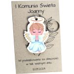 Podziękowanie dla Gości Pierwsza Komunia Święta aniołek brelok