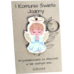 Podziękowanie dla Gości Pierwsza Komunia Święta aniołek brelok