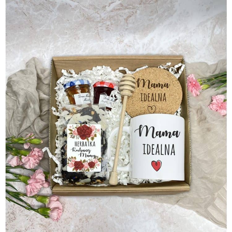 Elegancki Zestaw Prezentowy na Dzień Mamy z Kubkiem, Herbatą i Miodem - obrazek 6