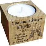 Podziękowanie dla Gości Pierwsza Komunia Święta świecznik