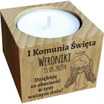 Podziękowanie dla Gości Pierwsza Komunia Święta świecznik