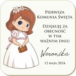 Magnes Pamiątka Pierwszej Komunii z Personalizacją - Eleganckie Podziękowanie dla Gości