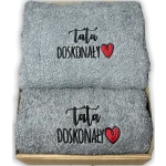 Zestaw ręczników z haftem Tata Doskonały. Prezent dla taty.