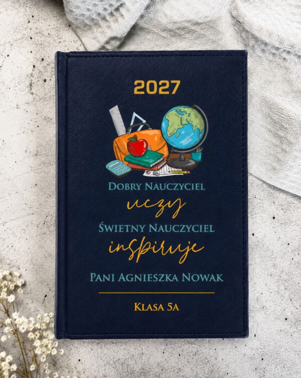 Personalizowany Kalendarz dla Nauczyciela z Nadrukiem na 2027 - Elegancki Prezent dla Nauczyciela - obrazek 2