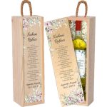 Eleganckie Pudełko na Wino z Personalizacją - Wyjątkowy Prezent na Ślub dla Rodziców Dziadków Chrzestnych