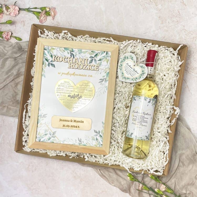 Elegancki Prezent Ślubny dla Rodziców Dziadków - Piękny Zestaw Podziękowania Personalizowany - obrazek 7