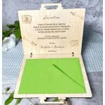 Personalizowany prezent urodzinowy - Drewniana kartka z kopertą - obrazek 2