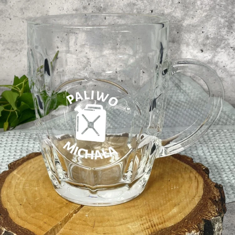 Szklany kufel piwny 500 ml z personalizacją