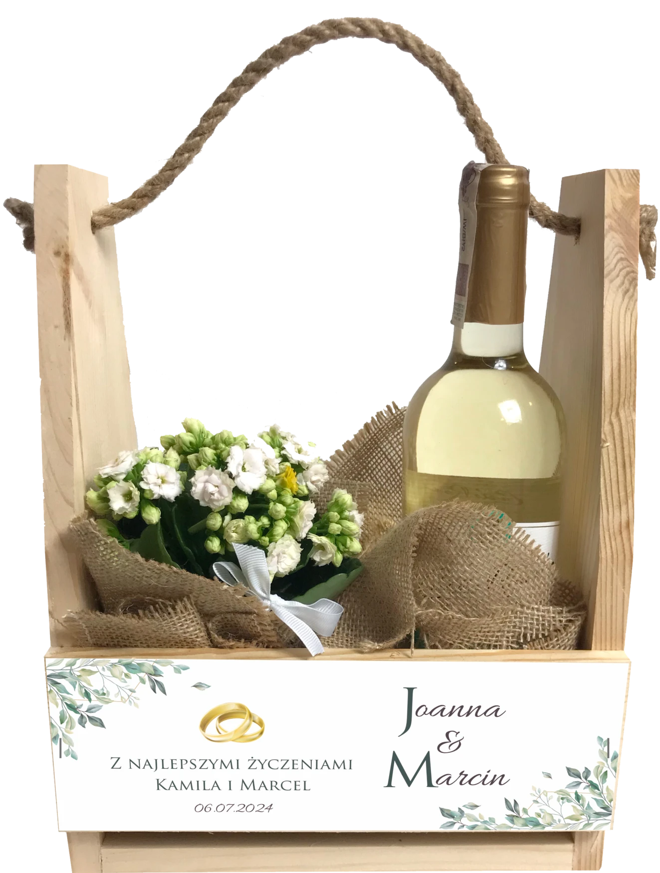 e77023ef68148269a2b0b5b28bcd515a.png Eleganckie Nosidło na Wino i Kwiaty – Idealny Prezent Ślubny - obrazek 1