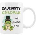 Kubek z nadrukiem "Zajebisty Chłopak" - prezent na Dzień Chłopaka