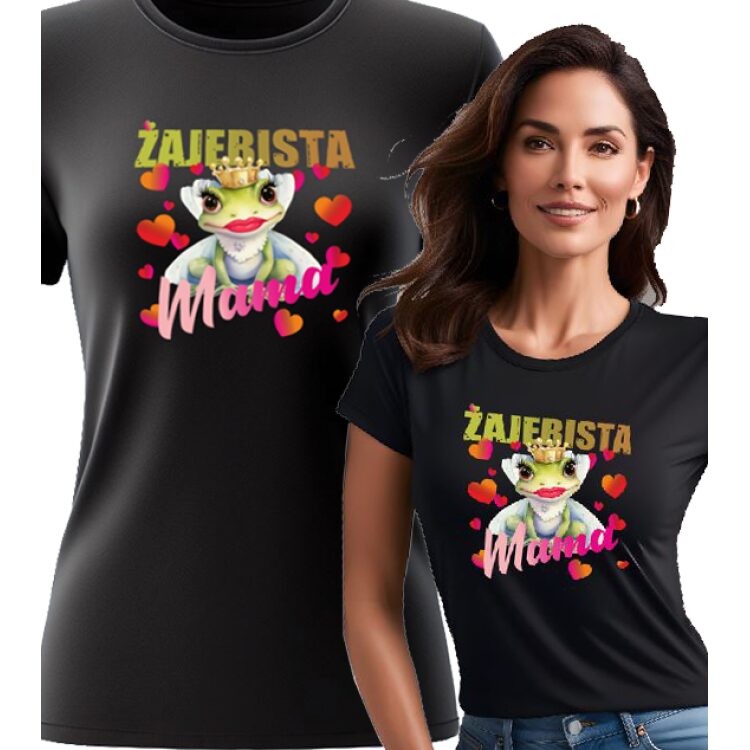 Damska koszulka t-shirt dla mamy z nadrukiem "Żajebista Mama" - obrazek 2