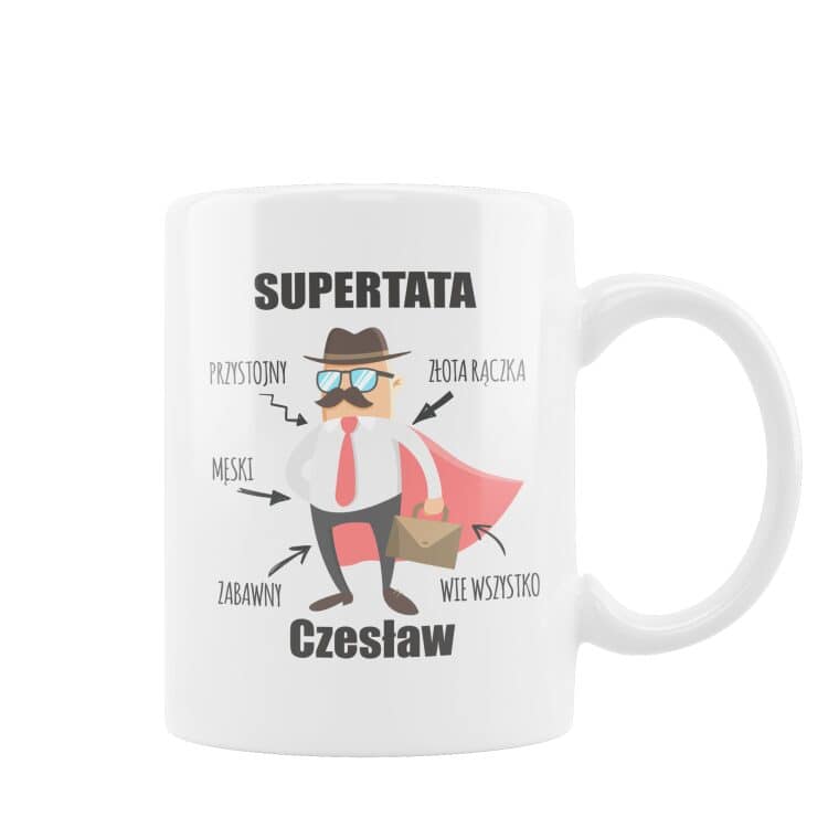 Kubek z nadrukiem dla super taty - obrazek 2
