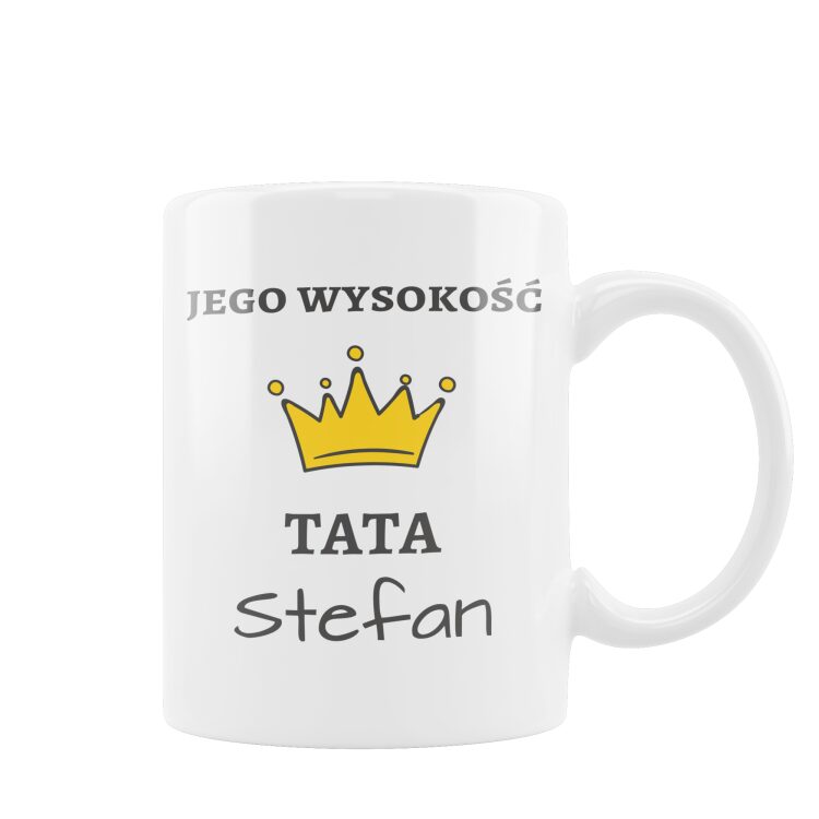 Kubek z nadrukiem dla taty jego wysokość - obrazek 2