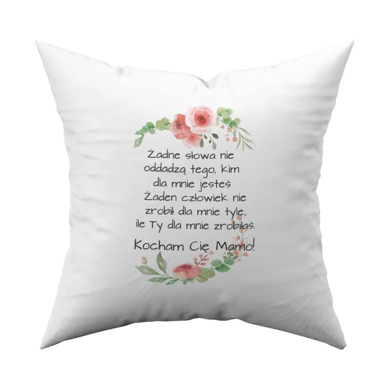 Poduszka z nadrukiem Kocham Cię Mamo - obrazek 2