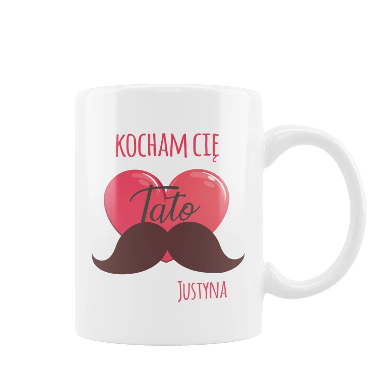 Kubek z nadrukiem Kocham Cię Tato - obrazek 2