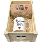 Prezent dla babci ręcznik kubek zestaw haft