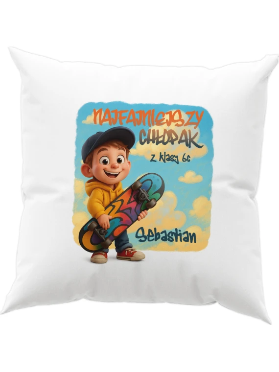 Prezent na dzień chłopaka - personalizowana Poduszka dla chłopca