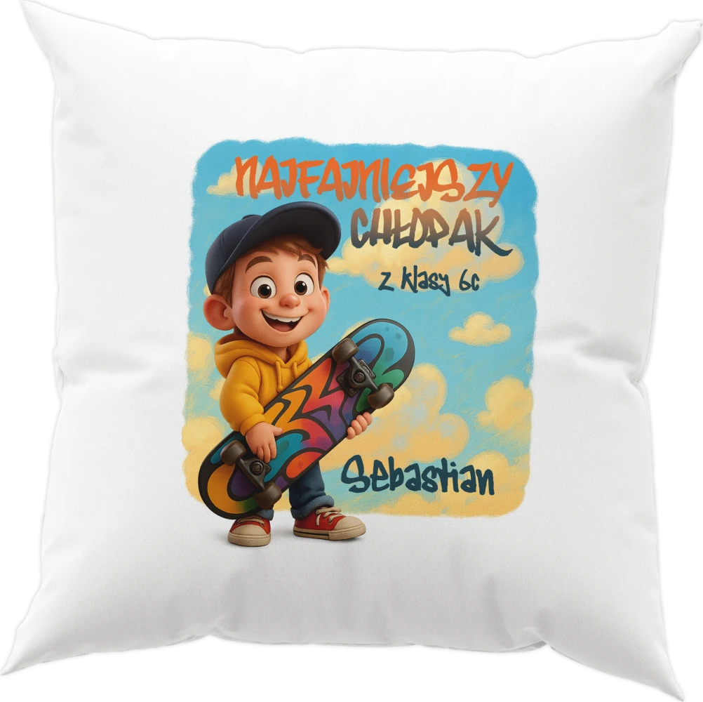 Prezent na dzień chłopaka poduszka Prezent na dzień chłopaka - personalizowana Poduszka dla chłopca