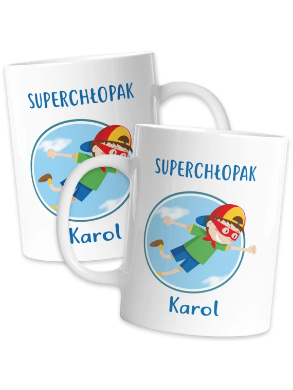 Kubek Super Chłopak dla chłopaka – prezent do szkoły