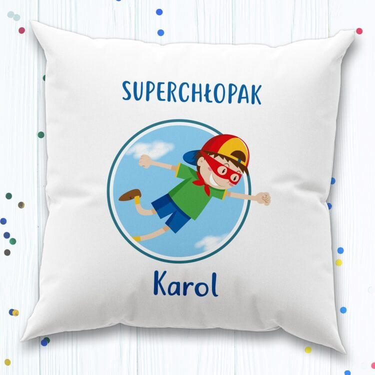 Personalizowana Poduszka dla chłopaka Super Chłopak - obrazek 2