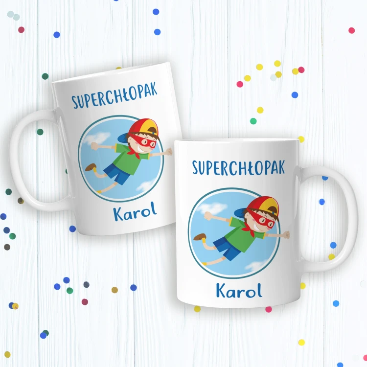 Kubek Super Chłopak dla chłopaka – prezent do szkoły - obrazek 2