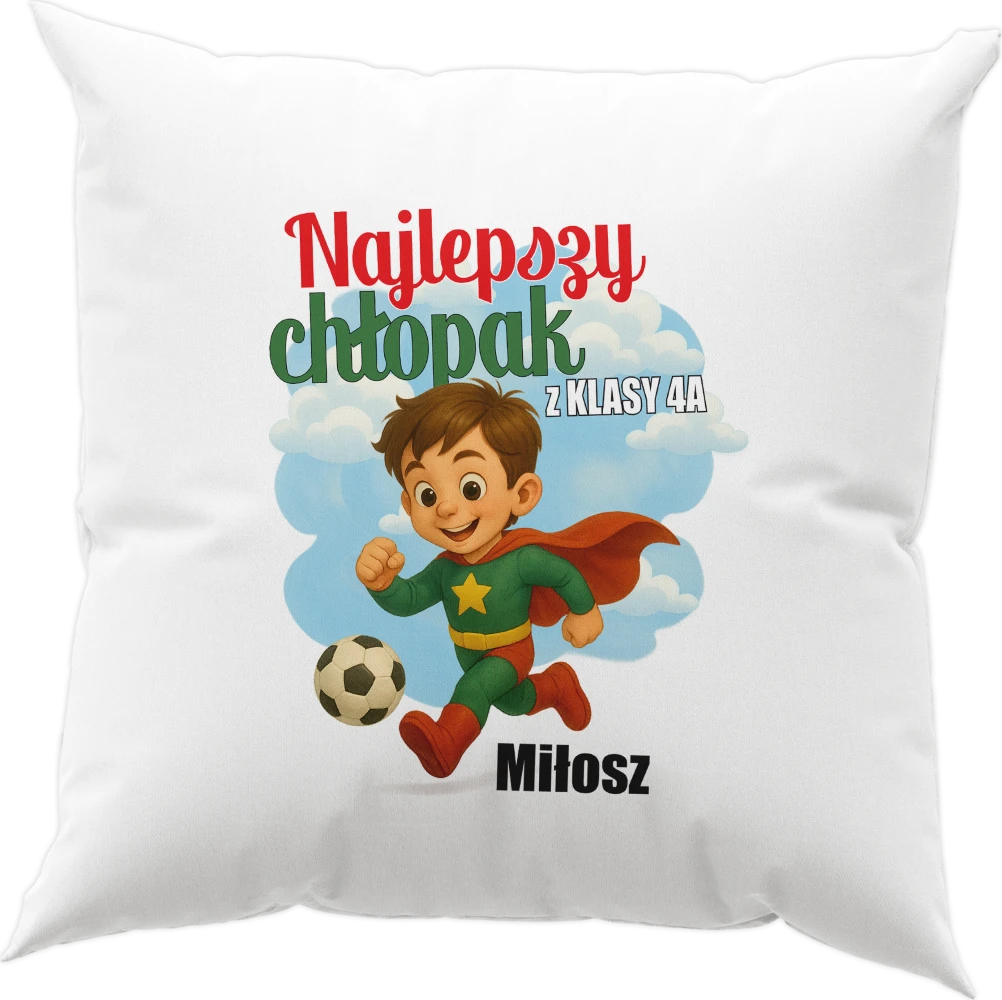 Poduszka z imieniem dla chłopca z klasy Poduszka z imieniem dla chłopca z klasy na dzień chłopaka
