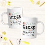 Ceramiczny kubek szkolny 330 ml z wyraźnym napisem