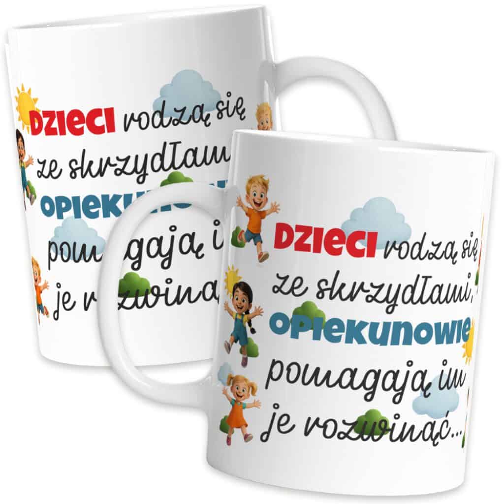 Kubek prezent na Dzień Nauczyciela w przedszkolu 330 ml – biały