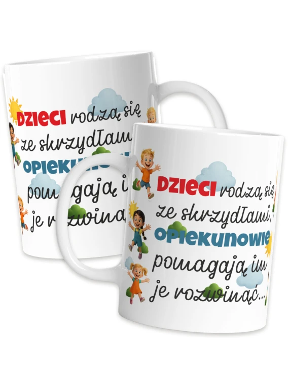 Kubek prezent na Dzień Nauczyciela w przedszkolu 330 ml – biały