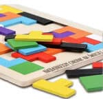 Drewniane puzzle Tetris na Dzień Chłopaka dla ucznia – 26 elementów - obrazek 2