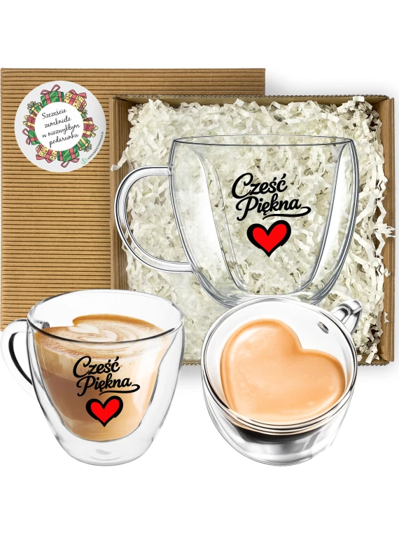 Szklanka termiczna z napisem „Cześć Piękna” - produkt