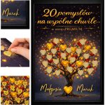 Kolaż: ramka z 20 sercami do zdrapania i fragmenty grafiki