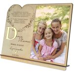 Drewniana pamiątka dla mamy z grawerowaną dedykacją i zdjęciem dzieci