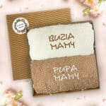 Otwarty zestaw ręczników dla mamy z haftami Buzia mamy i Pupa mamy