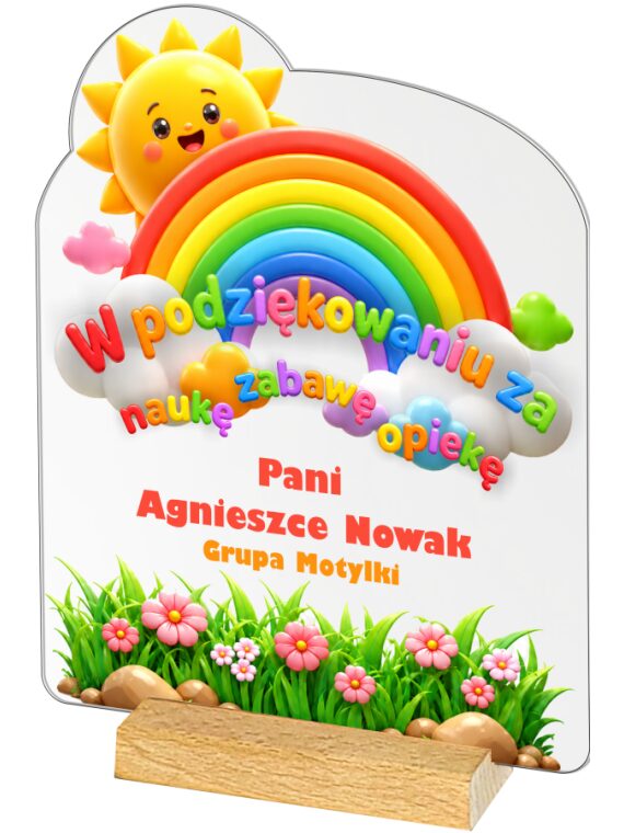 Personalizowana statuetka dla przedszkolanki na zakończenie przedszkola