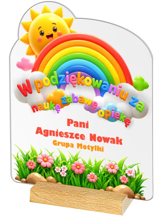 Personalizowana statuetka dla przedszkolanki na zakończenie przedszkola