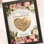 Personalizowana ramka dla mamy z kwiatowym nadrukiem i podpisem