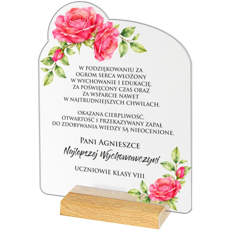 Statuetka akrylowa dla wychowawcy na koniec roku szkolnego - obrazek 3