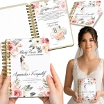 Drewniany album na pieniądze na ślub z personalizacją